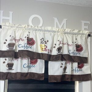 Coffee Themed Kitchen Curtains